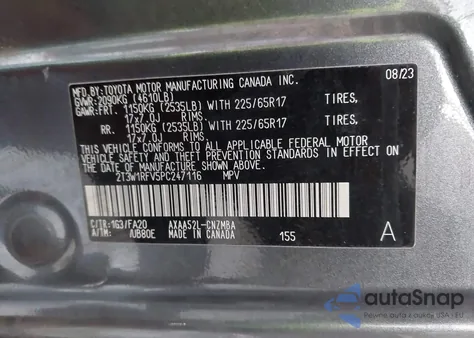 2023 Toyota Rav4 Xle/Xle Premium from USA, damaged, VIN 2T3W1RFV5PC247116